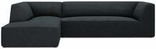 Nurgadiivan Micadoni Home Ruby, 273 x 180 x 69 cm, must, vasakpoolne