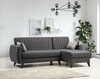Diivanvoodi Hanah Home Alkon, 130 x 223 x 86 cm, tumehall