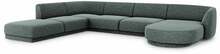 Nurgadiivan Micadoni Home Miley Chenille Panoramic MICUL140F1MILEY3, 327 x 245 x 74 cm, vasak, roheline