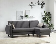 Diivanvoodi Hanah Home Alkon, 130 x 223 x 86 cm, tumehall