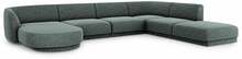 Nurgadiivan Micadoni Home Miley, 327 x 245 x 74 cm, Chenille Panoramic 6 Seats, roheline, parempoolne