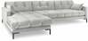 Nurgadiivan Micadoni Home Mamaia, 293 x 185 x 75 cm, vasak, Bluvel 03, mustad jalad