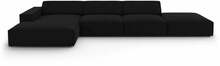Nurgadiivan Micadoni Home Jodie 5 Seats, vasak, must, 341 x 166 x 70 cm