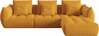 Mooduldiivan Micadoni Home Bloom Velvet, 332 x 216 x 95 cm, oranž, kollane