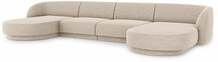 Panoraamdiivan Micadoni Home Miley Velvet Panoramic MICU140F1MILEY2, 334 x 155 x 74 cm, helepruun (Haga 30)