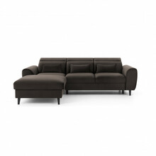 Nurgadiivan Eltap Foble Velvetmat 22, vasakpoolne, 196 x 267 x 100 cm, tumepruun