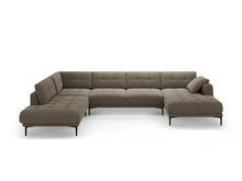 Nurgadiivan Micadoni Bemy Velvet Panoramic, 373 x 240 x 86 cm, 7-kohaline, hallikaspruun
