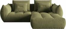 Mooduldiivan Micadoni Home Bloom Velvet, 232 x 219 x 95 cm, roheline