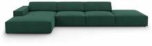 Nurgadiivan Micadoni Home Jodie 5 Seats, 341 x 166 x 70 cm, roheline, vasak