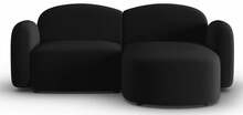 Nurgadiivan Micadoni Home Blair Velvet, 194 x 155 x 80 cm, parem, must
