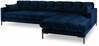 Nurgadiivan Micadoni Home Mamaia Velvet, 293 x 185 x 75 cm, parem, Bluvel 86, tumesinine