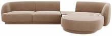 Mooduldiivan Micadoni Miley Blu40, parem, 300 x 145 x 70 cm, pruunikas