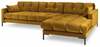 Nurgadiivan Micadoni Home Mamaia Velvet, 293 x 185 x 75 cm, parem, kollane