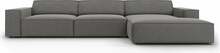 Nurgadiivan Micadoni Home Jodie, 284 x 166 x 70 cm, 4 kohta, helehall, Bluvel 13, parem