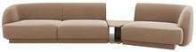 Mooduldiivan Micadoni Miley Blu 40, parem, 300 x 118 x 70 cm, pruun