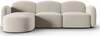 Nurgadiivan Micadoni Home Blair Velvet, 272 x 155 x 80 cm, vasak, beež, Casino Beige