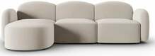 Nurgadiivan Micadoni Home Blair Velvet, 272 x 155 x 80 cm, vasak, beež, Casino Beige