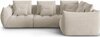 Mooduldiivan Micadoni Home Bloom City 05, 316 x 216 x 95 cm, parem, tume beež