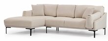 Nurgadiivan Hanah Home Leo, 150 x 255 x 65 cm, kreemjas/vasak