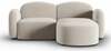 Nurgadiivan Micadoni Home Blair Velvet, 194 x 155 x 80 cm, parem, beež, Casino Beige
