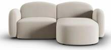 Nurgadiivan Micadoni Home Blair Velvet, 194 x 155 x 80 cm, parem, beež, Casino Beige