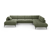 Nurgadiivan Micadoni Home Bemy, 373 x 240 x 86 cm, 7-kohaline, parem nurk, tume oliivroheline