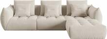 Mooduldiivan Micadoni Home Bloom Velvet, 332 x 216 x 95 cm, ecru