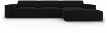 Nurgadiivan Micadoni Home Jodie, 284 x 166 x 70 cm, 4 kohta, must, parem