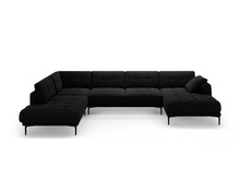 Nurgadiivan Micadoni Bemy Velvet Panoramic, 373 x 240 x 86 cm, 7-kohaline, must