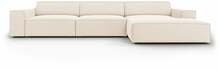 Nurgadiivan Micadoni Home Jodie 4 Seats, helepruun, parem, 284 x 166 x 70 cm