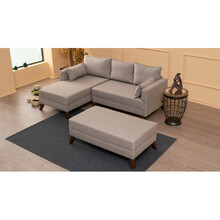Nurgadiivanvoodi Hanah Home Bella, 140 x 205 x 85 cm, kreem, vasak