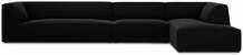 Nurgadiivan Micadoni Home Ruby 5 Seats, 366 x 180 x 69 cm, must, parem