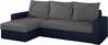 Nurgadiivan Eltap Livio, 150 x 237 x 90 cm, hall/sinine