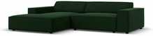 Nurgadiivan Micadoni Home Jodie, 224 x 166 x 70 cm, tumeroheline, vasak, Bluvel 78