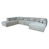 Nurgadiivan Home4You Forte LC, U-kujuline, hall/beež