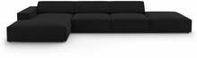 Nurgadiivan Micadoni Home Jodie 5 Seats, 341 x 166 x 70 cm, must, vasak