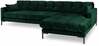 Nurgadiivan Micadoni Home Mamaia Velvet, 293 x 185 x 75 cm, parempoolne, Bluvel 78, tumeroheline
