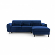 Nurgadiivan Eltap Foble Velvetmat 40, parem, 196 x 267 x 100 cm, tumesinine