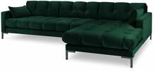 Nurgadiivan Micadoni Home Mamaia Velvet, 293 x 185 x 75 cm, parempoolne, Bluvel 78, tumeroheline