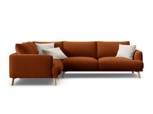 Nurgadiivan Micadoni Naomi, 280 x 195 x 75 cm, 4-kohaline, velvet, terrakota