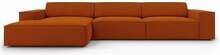 Nurgadiivan Micadoni Home Jodie 4 Seats, Megan 357, vasakpoolne, 284 x 166 x 70 cm, oranž