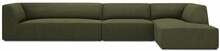 Nurgadiivan Micadoni Home Ruby 5 Seats, 366 x 180 x 69 cm, tumeroheline/roheline, parem