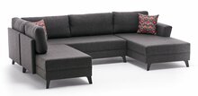Nurgadiivanvoodi Hanah Home Eris, 300 x 157 x 78 cm, antratsiit, vasak