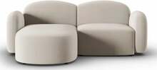 Nurgadiivan Micadoni Home Blair Velvet, 194 x 155 x 80 cm, vasakpoolne, beež, Casino Beige