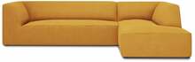 Nurgadiivan Micadoni Home Ruby 4 Seats, 273 x 180 x 69 cm, kollane, parem