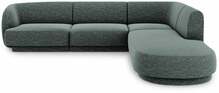 Nurgadiivan Micadoni Home Miley Chenille, MICRRCO140F1MILEY3, 252 x 220 x 74 cm, parempoolne, roheline
