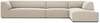 Nurgadiivan Micadoni Home Ruby 5 Seats, 366 x 180 x 69 cm, helepruun, parem