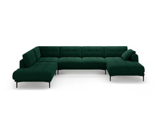Nurgadiivan Micadoni Bemy Velvet Panoramic, 373 x 240 x 86 cm, 7-kohaline, Bottle Green