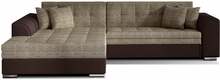 Nurgadiivan Eltap Sorento Berlin 03, vasakpoolne, 195 x 295 x 80 cm, helepruun/tumepruun
