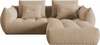Mooduldiivan Micadoni Home Bloom Velvet, 232 x 216 x 95 cm, liivakarva pruun